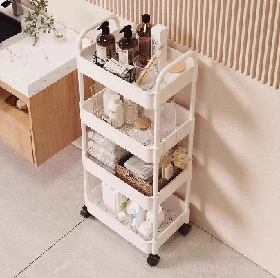 塑料可移动宿舍用品客厅零食收纳小推车